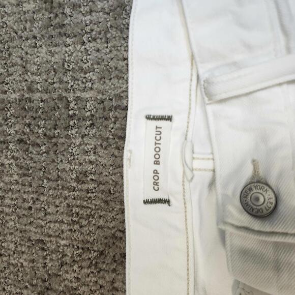 AE77 American Eagle Jeans Crop Bootcut White Women’s Size 31 Short - Picture 6 of 8
